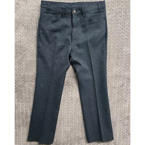 Vintage Levis 517 Pants Mens 36x32* Teal Bootcut Black Gold Tab 90s Dacron USA‎ - Picture 1 of 9